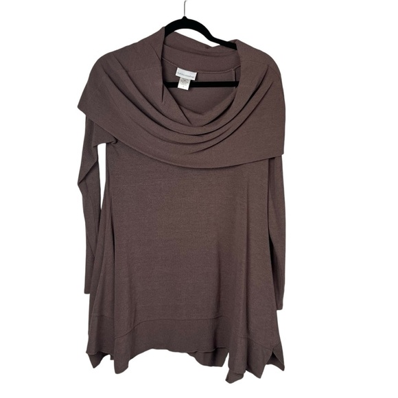 Soft Surroundings Tunic Cowl Neck Women’s Brownish Mauve Size Small Top Career - Picture 2 of 12